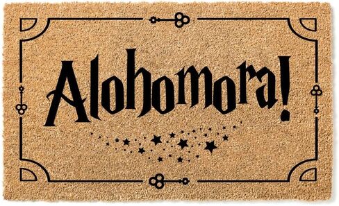 Alohomora | Geek Chic Doormat Magical Fantasy Nerdy Housewarming Gift Premium Quality, Thick 100% Coir Coconut Husk Front - STK 1610 in Saudi Arabia