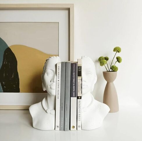 African Local Woman Statue, Book Support, Holder, Decorative Organizer, Bookends (GRANİT EFFECK) in Saudi Arabia