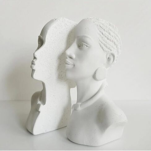 African Local Woman Statue, Book Support, Holder, Decorative Organizer, Bookends (GRANİT EFFECK) in Saudi Arabia