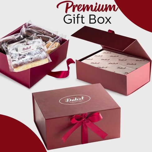 Dulcet Christmas Gift Basket - Freshly Baked Gourmet Holiday Treats - Individually Wrapped to Preserve Freshness and Taste - Holiday Gift Basket Comes with Personalized Note Option from Santa or You. in Saudi Arabia