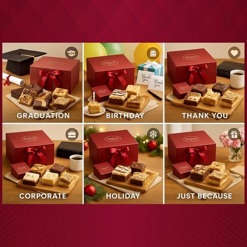 Dulcet Christmas Gift Basket - Freshly Baked Gourmet Holiday Treats - Individually Wrapped to Preserve Freshness and Taste - Holiday Gift Basket Comes with Personalized Note Option from Santa or You. in Saudi Arabia