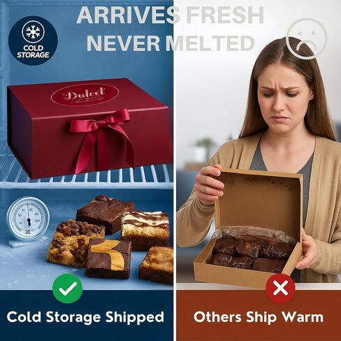 Dulcet Christmas Gift Basket - Freshly Baked Gourmet Holiday Treats - Individually Wrapped to Preserve Freshness and Taste - Holiday Gift Basket Comes with Personalized Note Option from Santa or You. in Saudi Arabia