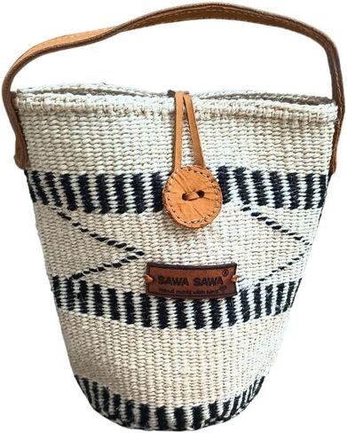SAWA SAWA Balance Handmade Sisal Wine Basket with Handles and Button Closure, Reusable Economical Organic Fiber Wine Bottle Carrier, Portable Wine Bags for Gifts, Travel, Beach and Picnic in Saudi Arabia