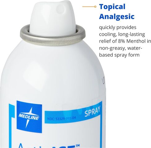 Medline MDSAICESPRYH ActivICE Topical Pain Reliever Spray, 4 oz. Volume in Saudi Arabia