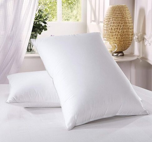 Royal Hotel Bedding Medium Firm Down Pillow, 500 Thread Count 100% Cotton, King Down Pillows, King Size, Medium Firm Pillows, Set of 2 in Saudi Arabia
