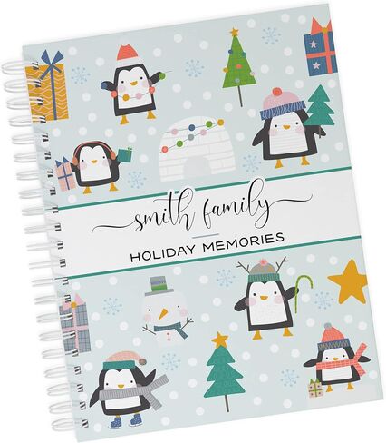 Christmas Album & Memory Book - Hard Cover Personalized Card Photo Book & Journal - Photos with Santa Book (Christmas Plaid) in Saudi Arabia