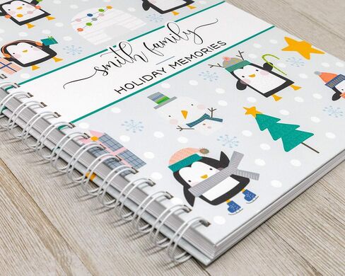 Christmas Album & Memory Book - Hard Cover Personalized Card Photo Book & Journal - Photos with Santa Book (Christmas Plaid) in Saudi Arabia
