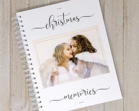 Christmas Album & Memory Book - Hard Cover Personalized Card Photo Book & Journal - Photos with Santa Book (Christmas Plaid) in Saudi Arabia