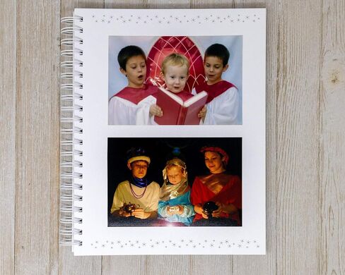 Christmas Album & Memory Book - Hard Cover Personalized Card Photo Book & Journal - Photos with Santa Book (Christmas Plaid) in Saudi Arabia