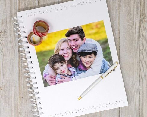 Christmas Album & Memory Book - Hard Cover Personalized Card Photo Book & Journal - Photos with Santa Book (Christmas Plaid) in Saudi Arabia
