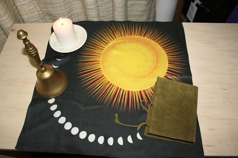 Altar Cloth or Tarot Mat - Measuring Time - Pagan or Wiccan Altar or Tarot Cloth for Rituals, Tarot Readings & Fortune-telling in Saudi Arabia