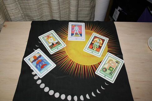 Altar Cloth or Tarot Mat - Measuring Time - Pagan or Wiccan Altar or Tarot Cloth for Rituals, Tarot Readings & Fortune-telling in Saudi Arabia