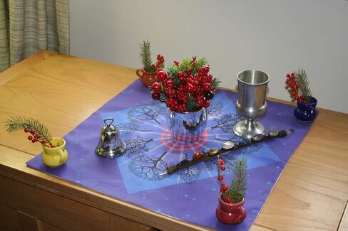 Altar Cloth or Tarot Mat - Ring of Winter Trees - Pagan or Wiccan Altar or Tarot Cloth for Rituals, Tarot Readings & Fortune-telling in Saudi Arabia