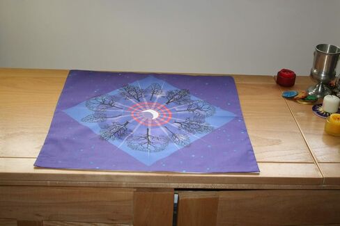 Altar Cloth or Tarot Mat - Ring of Winter Trees - Pagan or Wiccan Altar or Tarot Cloth for Rituals, Tarot Readings & Fortune-telling in Saudi Arabia