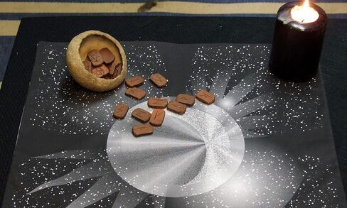 Altar Cloth or Tarot Mat - Four Quarters of the Moon - Pagan or Wiccan Altar or Tarot Cloth for Rituals, Tarot Readings & Fortune-telling in Saudi Arabia