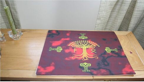 Altar Cloth or Tarot Mat - Norse Traditions - Pagan or Wiccan Altar or Tarot Cloth for Rituals, Tarot Readings & Fortune-telling in Saudi Arabia