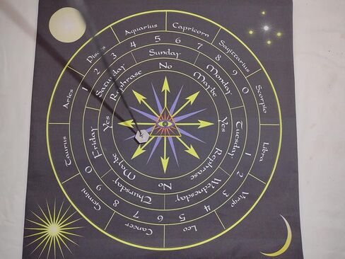 حصيرة البندول للعرافة - قماش الإجابة - قماش المذبح، حصيرة البندول، حصيرة التارو أو حصيرة صب الكريستال in Kuwait