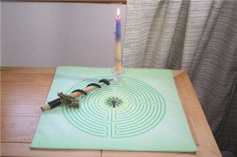 Altar Cloth or Tarot Mat - Arboreal Labyrinth - Pagan or Wiccan Altar Cloth in Saudi Arabia