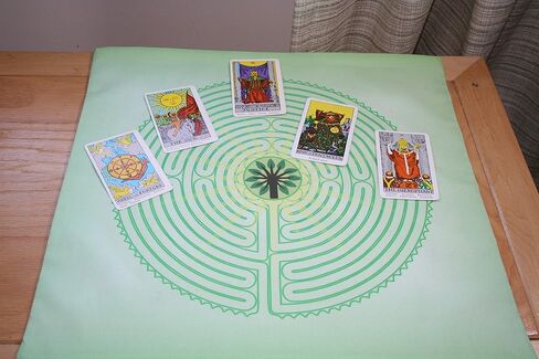 Altar Cloth or Tarot Mat - Arboreal Labyrinth - Pagan or Wiccan Altar Cloth in Saudi Arabia