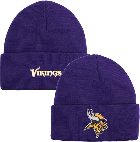 NFL Kids Youth 8-20 Officially Licensed Sideline Sport Knit Cold Weather Cuffed Beanie Hat in Kuwait