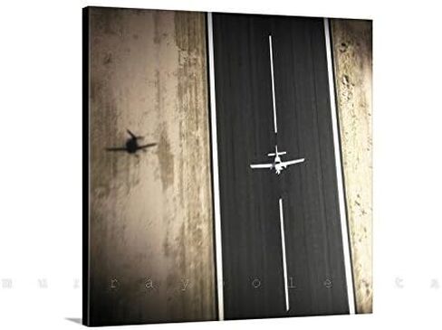 Gift for Pilots Aviation Art Print with Airplane Runway in Saudi Arabia