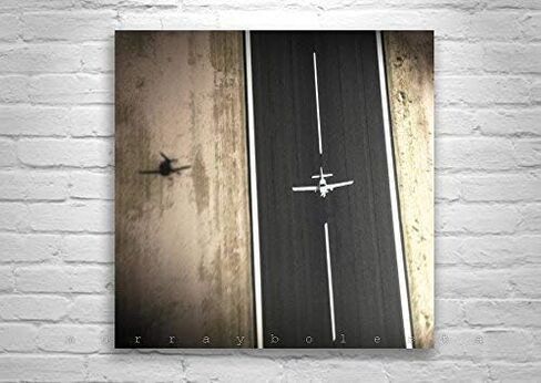 Gift for Pilots Aviation Art Print with Airplane Runway in Saudi Arabia