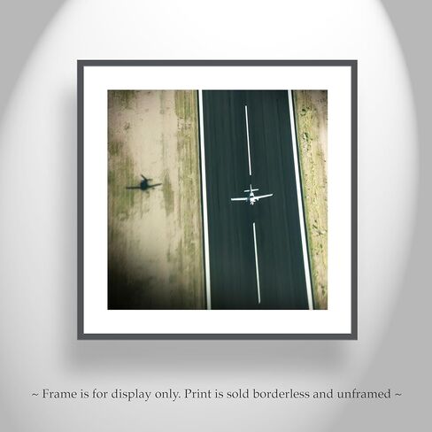 Gift for Pilots Aviation Art Print with Airplane Runway in Saudi Arabia