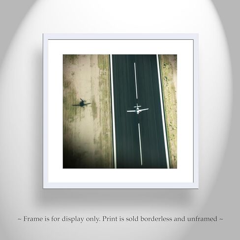 Gift for Pilots Aviation Art Print with Airplane Runway in Saudi Arabia
