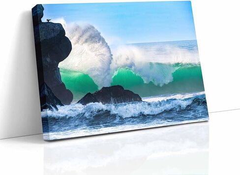 Lone Cypress Monterey Bay California Coastline Ocean Picture Nature Photo Relaxation Artwork for Meditation, Office, Dorm, House Decor (Canvas Print, 24x36 inches) in Saudi Arabia