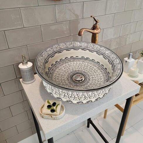 Ceramic Unique W&B Wash Basin, Bathroom Vessel Sink Above Countertop Basin, Bowl Sink Lavatory, Bathroom Remodeling Vanity Glossy Wash Stand in Saudi Arabia