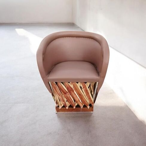 Chair Furniture Equipal Handmade By Equipales San Jose Cappuccino Color Mexican Traditional Style Ideal for your home, house, garden, office, restaurant, hotel in Saudi Arabia