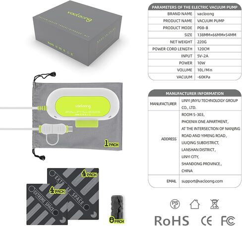 Vacuum Storage Bags for Travel with Portable Electric Pump, 8 Packs Vacuum Seal Bags for Clothing with High Pressure Pump, Compression Packing Space Saver, Portable Travel Bags for Luggage in Saudi Arabia