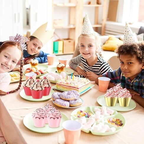 100-Pack Cupcake Wrappers, Wave Decoration Standard Baking Cups for Wedding/Birthday Party/Bakeries/Cafes Cake Decoration, Bake Cake Paper[Black] in Saudi Arabia