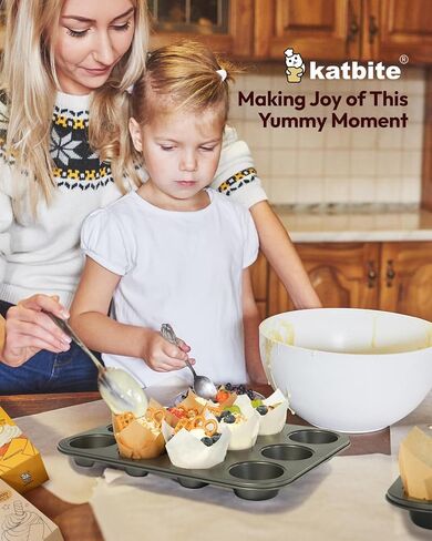 Katbite Tulip Cupcake Liners 200PCS, Muffin Baking Cups ProSmooth Brown in Kuwait