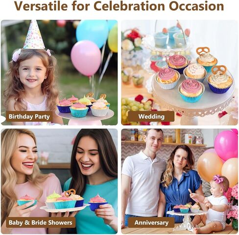 Gifbera Standard Gold Foil Cupcake Liners Wrappers Metallic Baking Cups, 200-Count in Saudi Arabia
