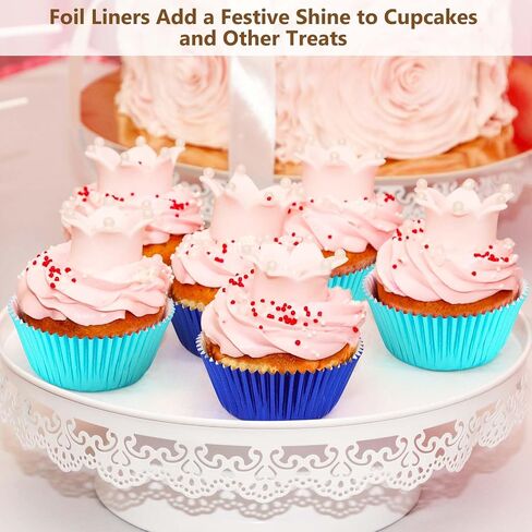 Gifbera Standard Gold Foil Cupcake Liners Wrappers Metallic Baking Cups, 200-Count in Saudi Arabia