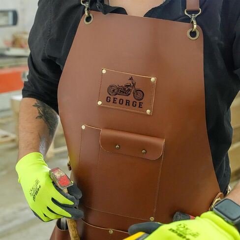 Custom Workshop Tool Apron – Personalized Vegan Leather Work Apron with Multi Pockets – Handmade Craftsman Gear with Adjustable Straps – Ideal for Woodworkers, Makers & DIY Projects in Saudi Arabia