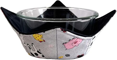 Farm Animals on Gray Bowl Helperz Microwavable Bowl Cozy Microwavable Soup Bowl Warmer or Holder in Saudi Arabia