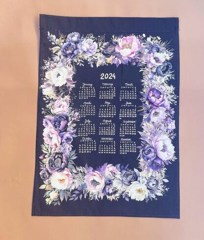 Dark floral 2025 Calendar, Moody Calendar 2025 (Only Teatowel) in Saudi Arabia