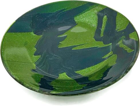 Sparkly Green and Navy Blue Art Glass Bowl in Saudi Arabia