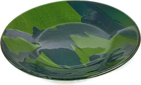 Sparkly Green and Navy Blue Art Glass Bowl in Saudi Arabia
