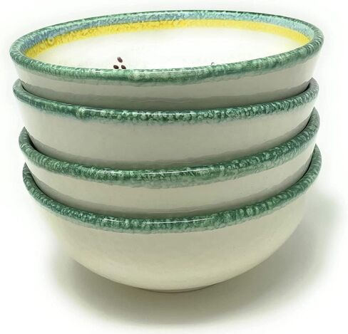 CERAMICHE D'ARTE PARRINI - مجموعة فخار إيطالية أوعية صغيرة للإفطار أو سلطة صغيرة على شكل ليمون فخار فني مصنوع في توسكان إيطاليا in Kuwait