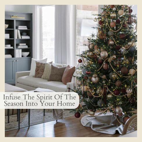 مجموعة CG Hunter Holiday Collection، تنورة شجرة عيد الميلاد قابلة للعكس بشريط موقوت مقاس 60 بوصة، زينة عيد الميلاد الفاخرة in Kuwait