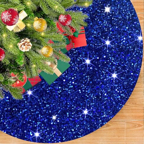 Orange Christmas Tree Skirt 60 Inch Velvet Tree Skirts Fall Sequin Tree Skirt Large Thanksgiving Tree Mat Christmas Metallic Tree Skirts Mermaid Tree Skirt for Halloween Decor in Kuwait