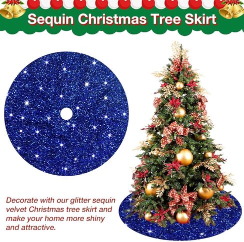 Orange Christmas Tree Skirt 60 Inch Velvet Tree Skirts Fall Sequin Tree Skirt Large Thanksgiving Tree Mat Christmas Metallic Tree Skirts Mermaid Tree Skirt for Halloween Decor in Kuwait