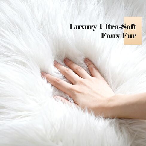 72 Inch Faux Fur Christmas Tree Skirt - Premium White Plush Tree Skirt for 7.5-12 Ft Trees in Saudi Arabia