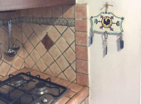 CERAMICHE D'ARTE PARRINI - حلقة مفاتيح فنية من السيراميك الإيطالي أو قطعة فخارية معلقة مرسومة يدويًا مصنوعة في توسكان إيطاليا in Kuwait