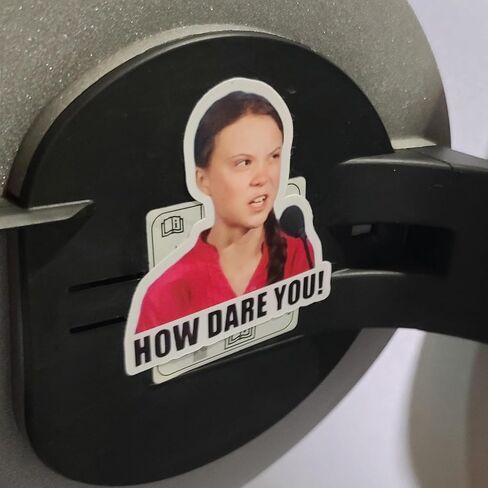 How Dare you sticker (5x5) For your gas tank/gas can/lawn mower/Die-Cut Stickers Decals/Truck/Car/Car/Van/Graphic/Snow Blower/Snow Mobile in Saudi Arabia