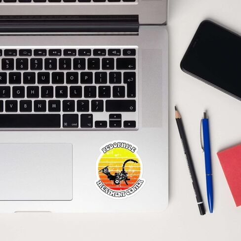 Pedophile treatment center - bubble free sticker (5x5 inches) in Saudi Arabia