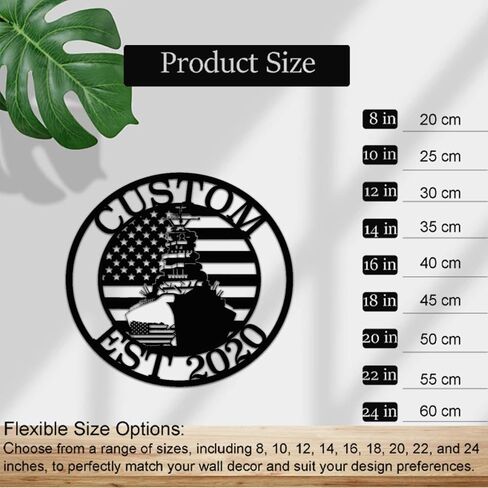 Custom Battleship Metal Wall Art Personalized Cruiser Plaque Magnetic US Navy Wall Decor Military Home Décor Gift for Navy Veterans Patriotic Warship Wall Hanging (Style 2) in Saudi Arabia